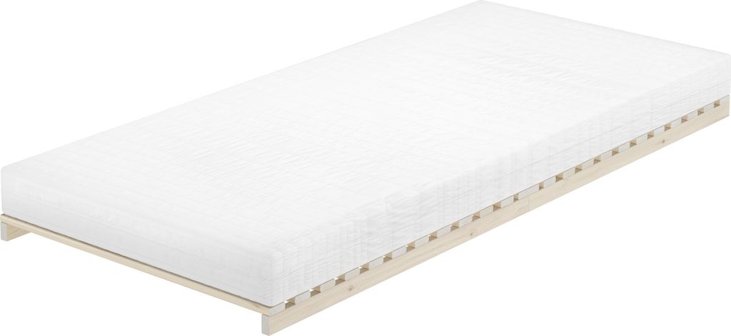 Überlanges Holzbett metallfrei 100x220 Lattenrost, Fichte/Tanne unbehandelt V-60.97-10-220