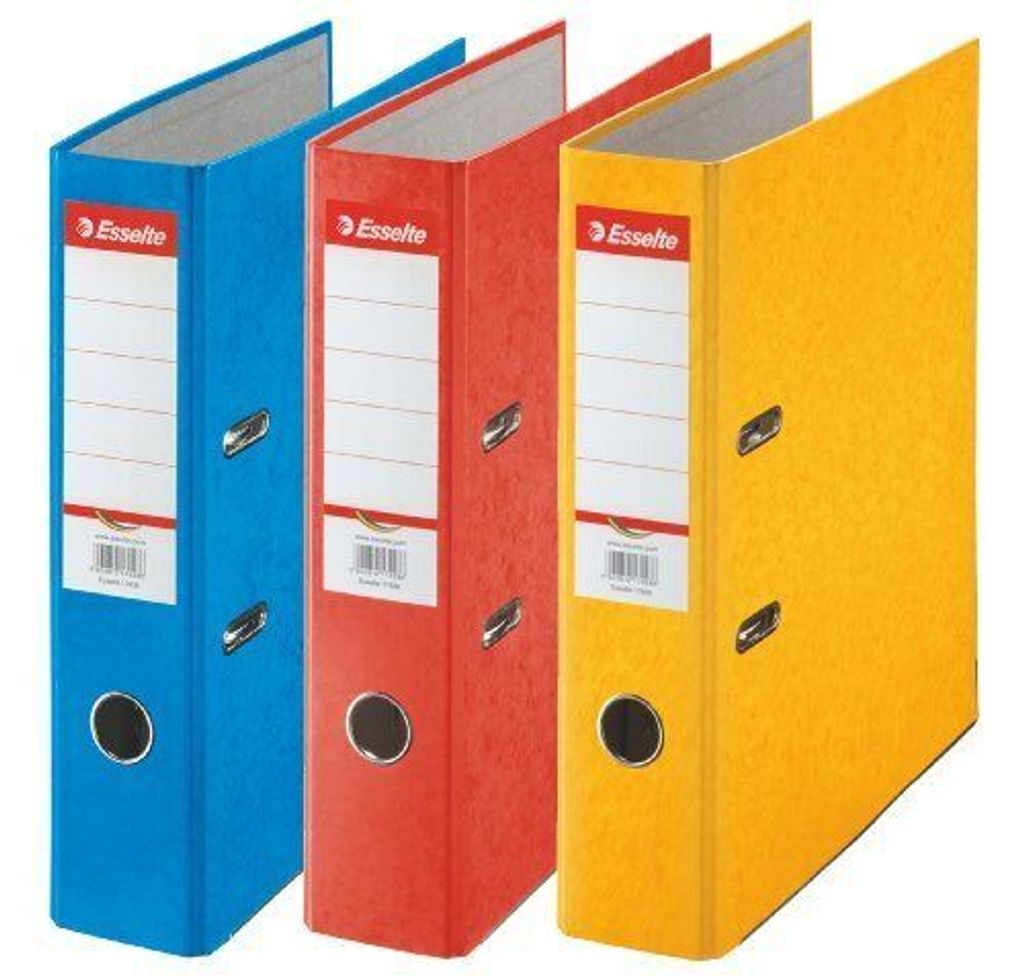 Esselte Rainbow Aktenordner 75mm 3 Stück farbig sortiert Büro-Organisation Ordner robustsortiert Ordner Office