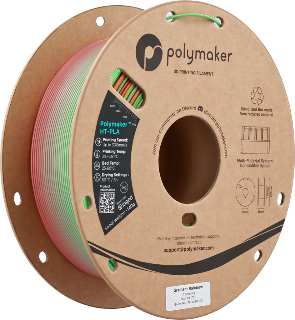 Stampa 3D Professionale: Polymaker HT-PLA Grigio 1.75mm 1kg