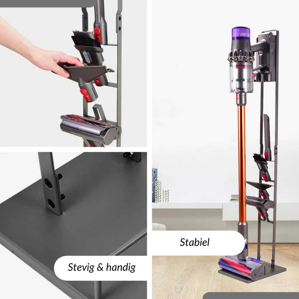 Support Stable en Métal pour Dyson Handheld avec Rangement Accessoires - 3