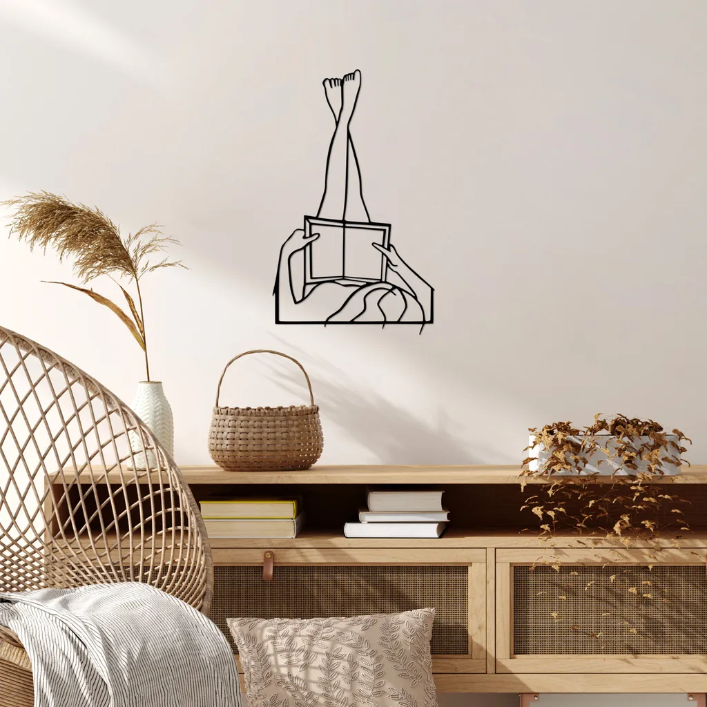 Wallity, i- SKL2492, Nero, Altre decorazioni per la casa, 42 x 69 cm, 100% metallo (Spessore: 1 - 1