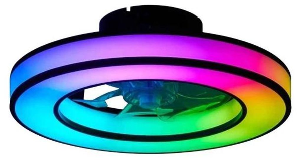2-in-1 Smart LED-Deckenventilator Lampe - Deckenventilator mit Licht - 6 Geschwindigkeiten - 3 Lichtmodi - RGB - Leise 35 dB - Fernbedienung - 100...