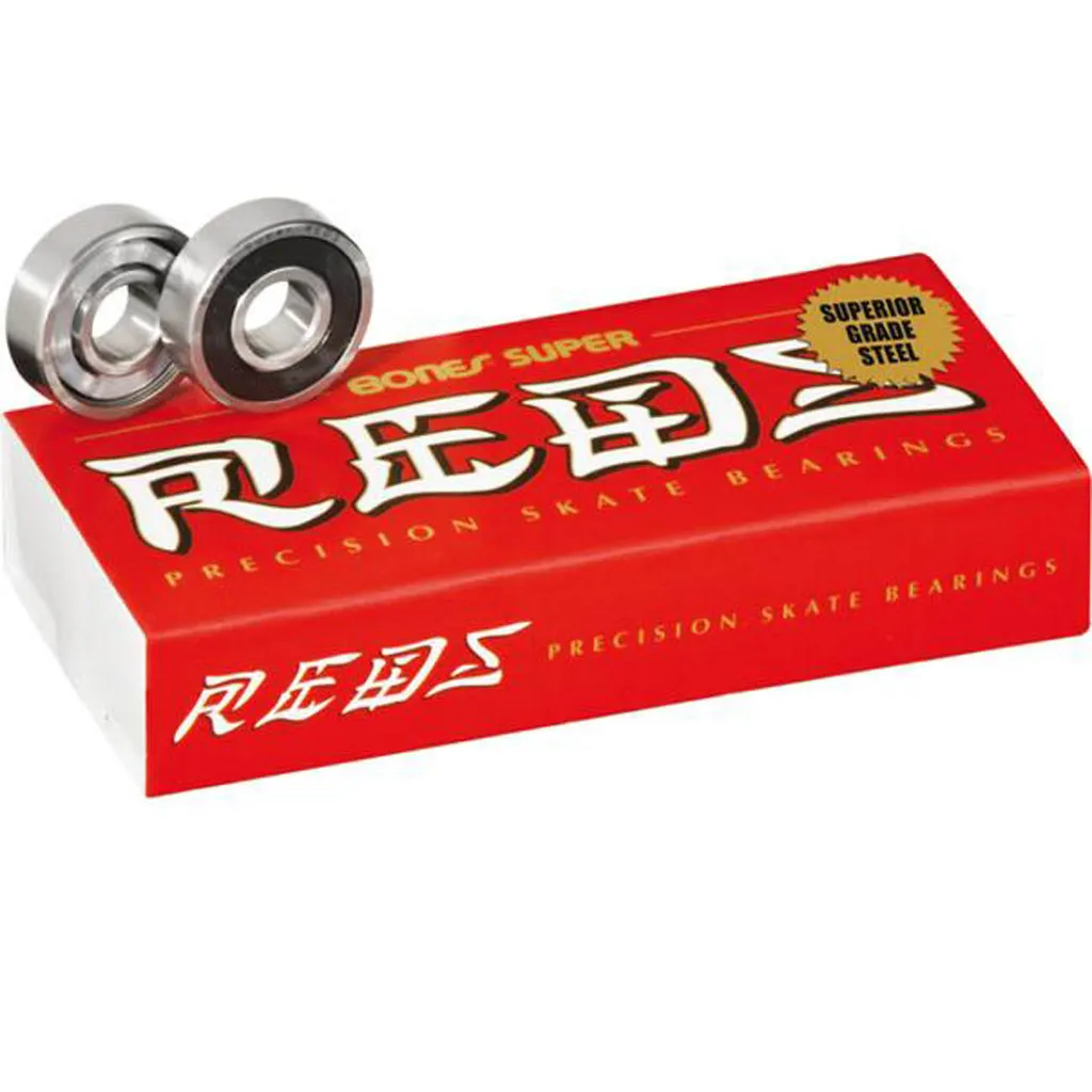 Roulements de Skate Bones Super Reds Performants pour Roues de Skateboard