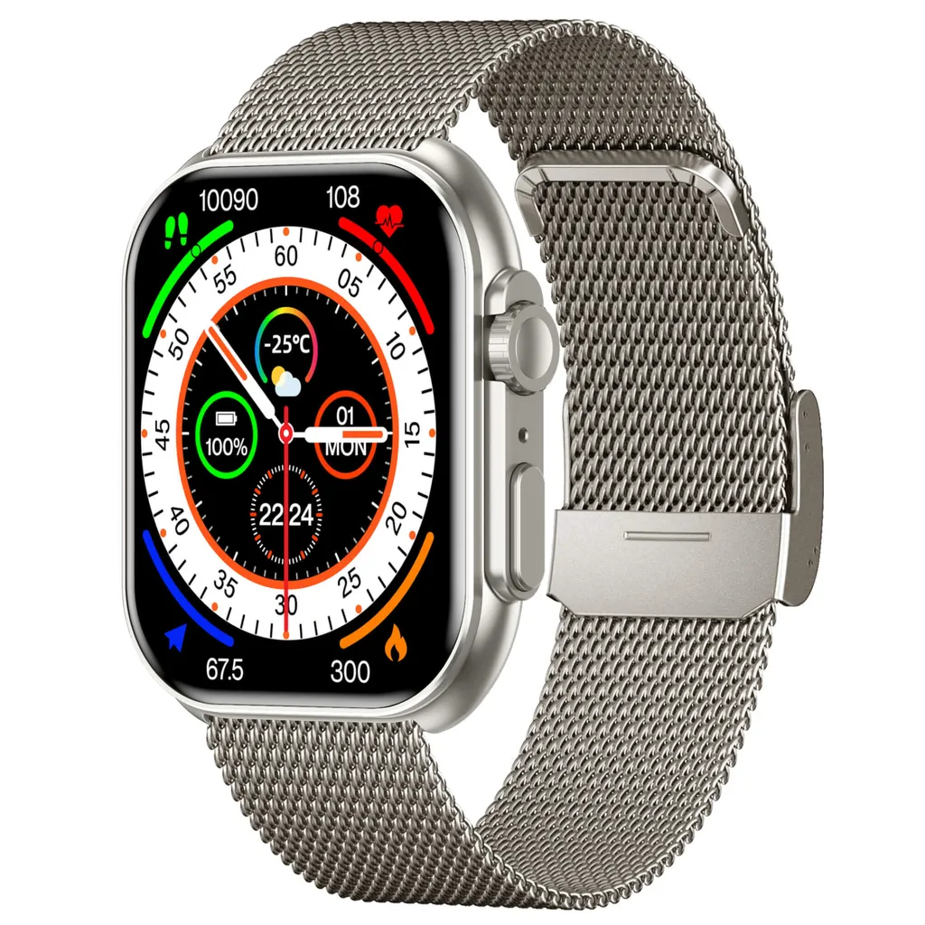 ARMODD Squarz 12 Ultimate Titanio - Smartwatch Premium con Cinturino Metallo