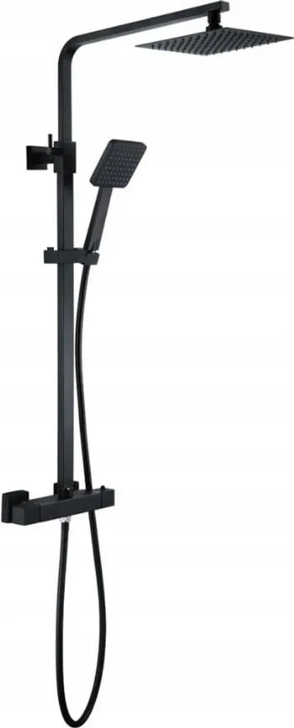 Set Doccia Nero Opaco Completo | Miscelatore Alta Pressione e Soffione - 2