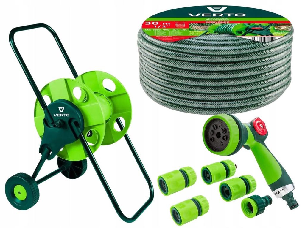 VERTO Schlauchwagen mit Schlauch 1/2 Zoll 30 m + Produktbild 