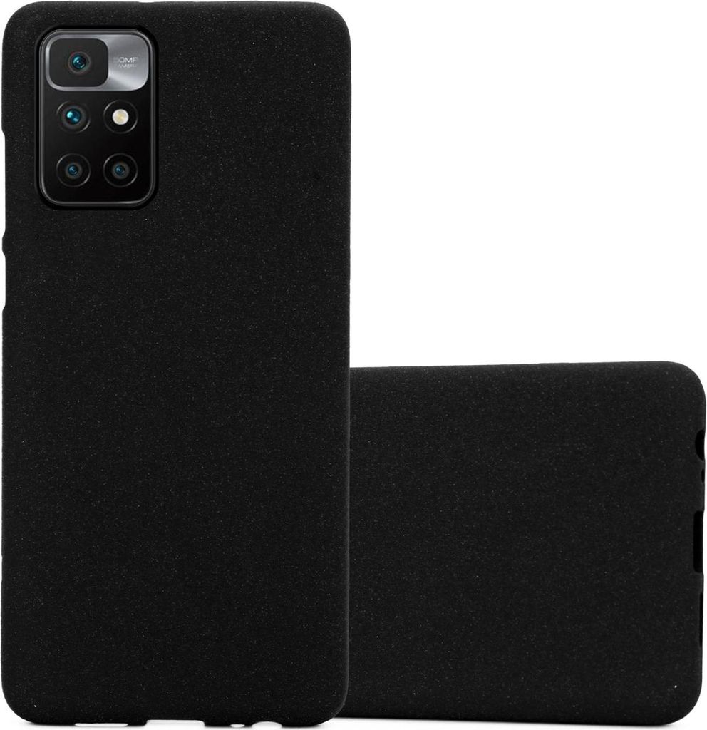 Cadorabo Schutzhülle für Xiaomi RedMi 10 / RedMi NOTE 11 4G Hülle in Schwarz Handyhülle TPU Etui Cover Case