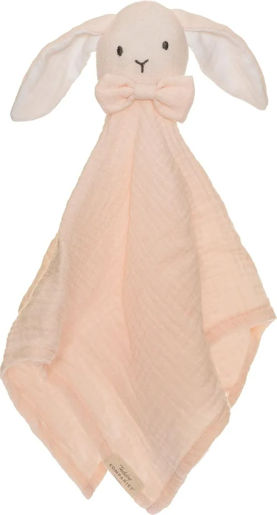 Coperta Mussola Neonato 40x40 cm Coniglio Rosa | Doudou Sicuro Online