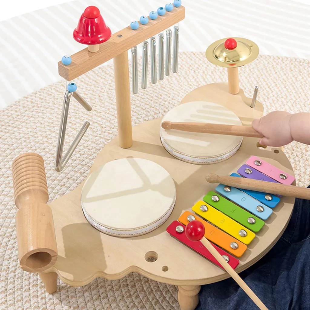 Set d'instruments de percussion pour bébé avec carillon et cymbale - 3