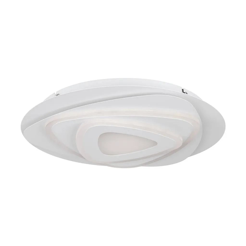 Plafonnier LED Blanc Ø 38 cm Anti-Éblouissement Installation Facile Métal