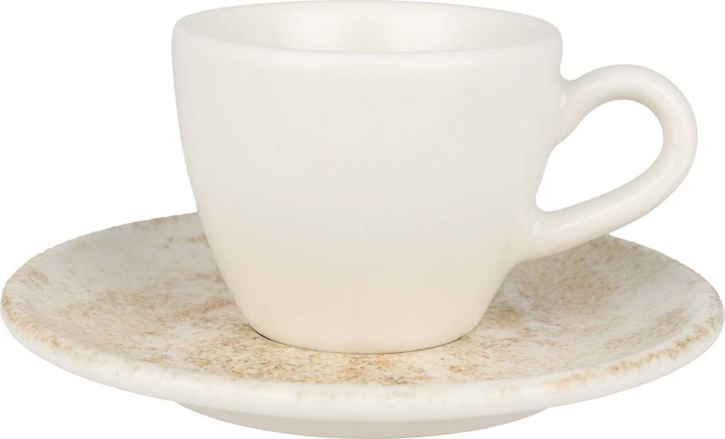 Bonna Nacrous - Espressotassen und Untertasse - 80 cc - Porcelain - 6er set