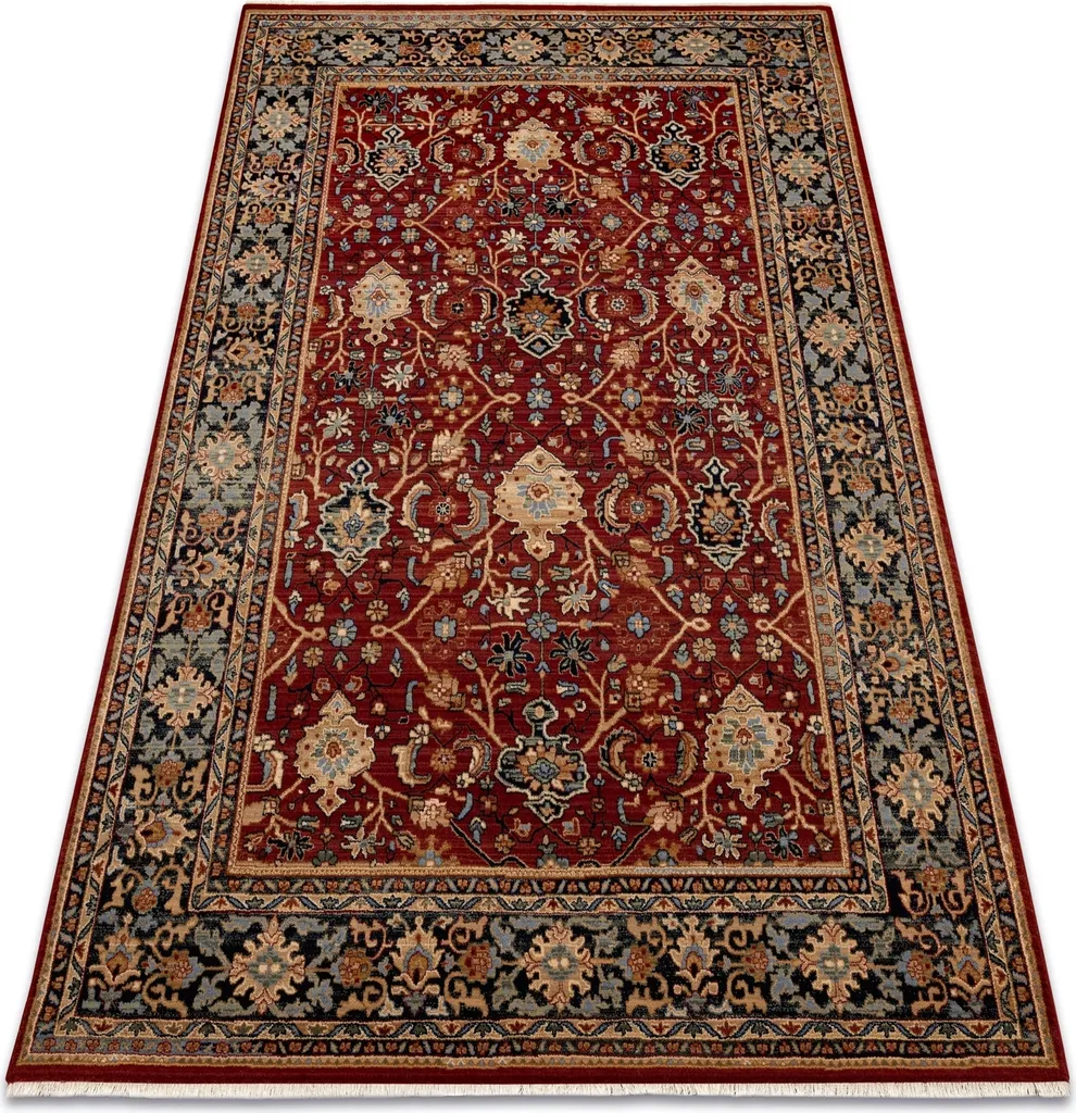 Tapis d'Orient classique en laine avec franges beige 120x145 cm