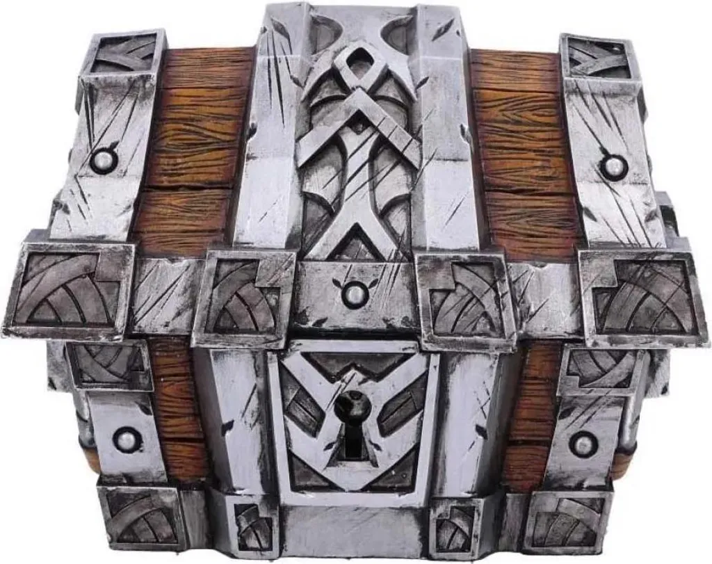 Boîte de Rangement World of Warcraft Coffre au Trésor Argent de 10cm