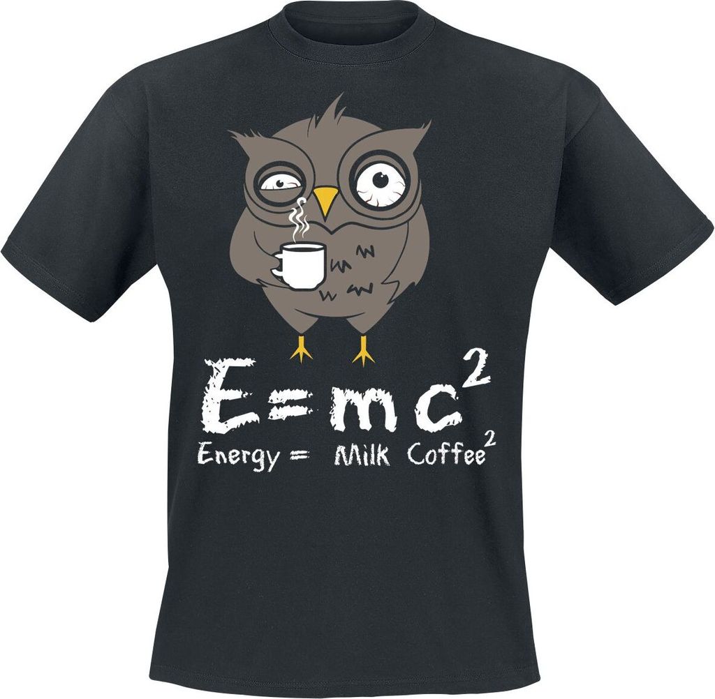 Tierisch T-Shirt Herren Energy Milk Coffee schwarz M