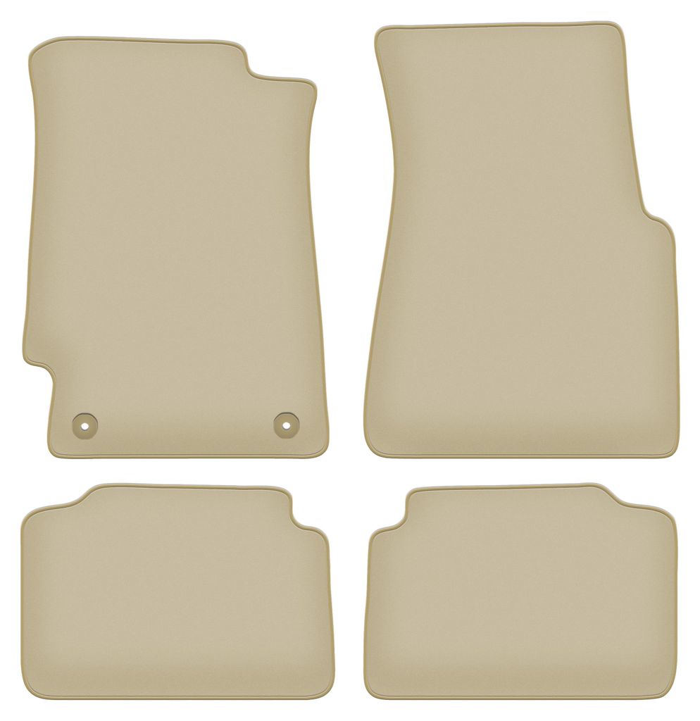 Velours-Fußmatten PREMIUM beige passend für Honda Civic V (1991-1996, Schrägheck) – mit Befestigungen – passgenau
