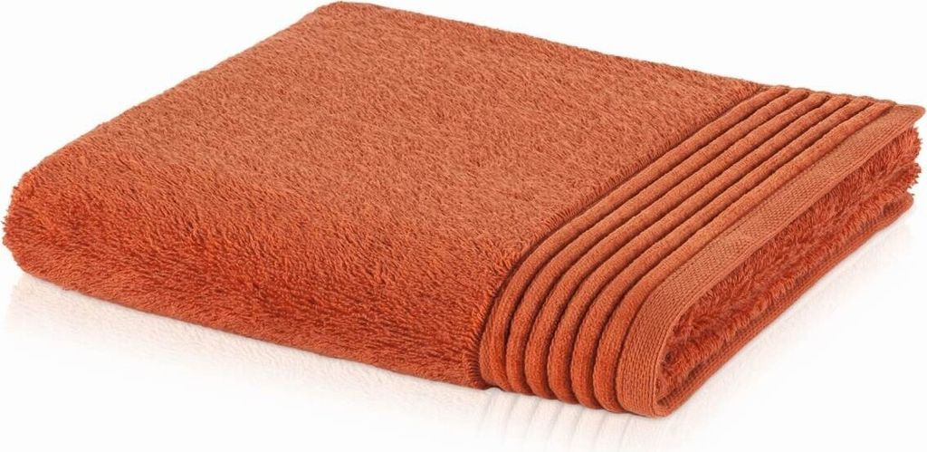 Möve Frottier Handtücher Loft Uni Chenillebiesen Größen 100% Baumwolle Frotteetücher saugstark Besonders saugfähig 30x50 cm Orange