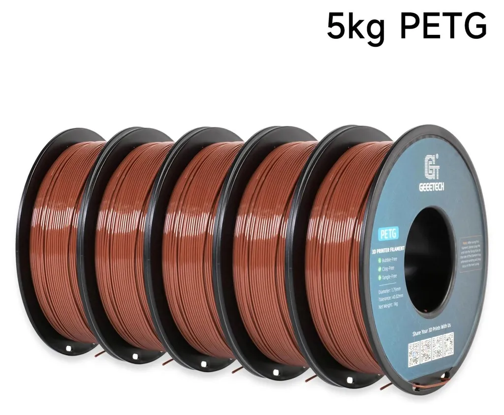 Filament PETG Marron 1,75 mm - Bobine de 5 kg Haute Performance FDM