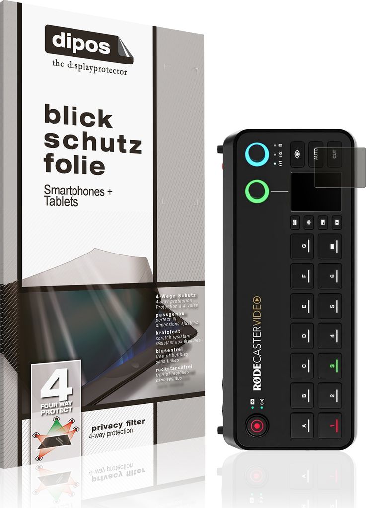 Blickschutzfolie für Rode Rodecaster Video matt Schutzfolie Folie Display Schutz dipos