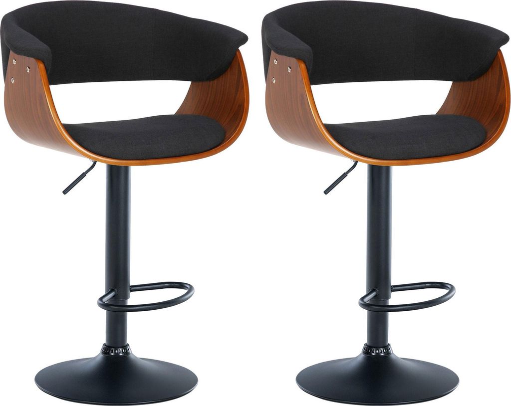 2er Set Barhocker Vestal Stoff - natura/schwarz