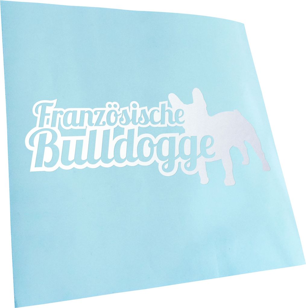 Kiwistar - Autoaufkleber - Französische Bulldogge mit Name Heckscheibenaufkleber - Aufkleber für Auto Kfz Fahrrad, LKW, Truck Mofa