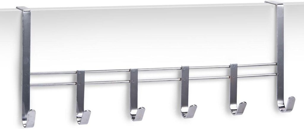 ZELLER PRESENT Türhängeleiste Metall verchromt 6 Haken Produktbild 