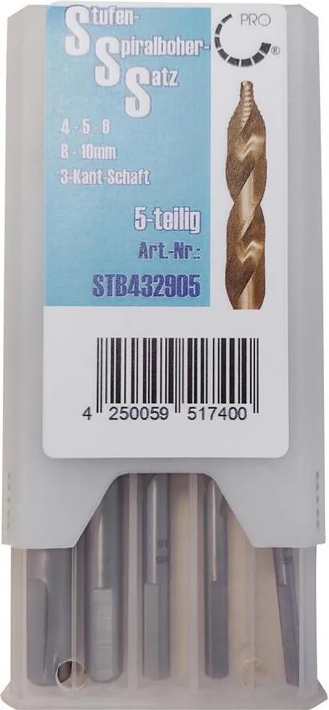Forets hélicoïdaux HSS M2 haute résistance DIN388 STB4329 3 pcs