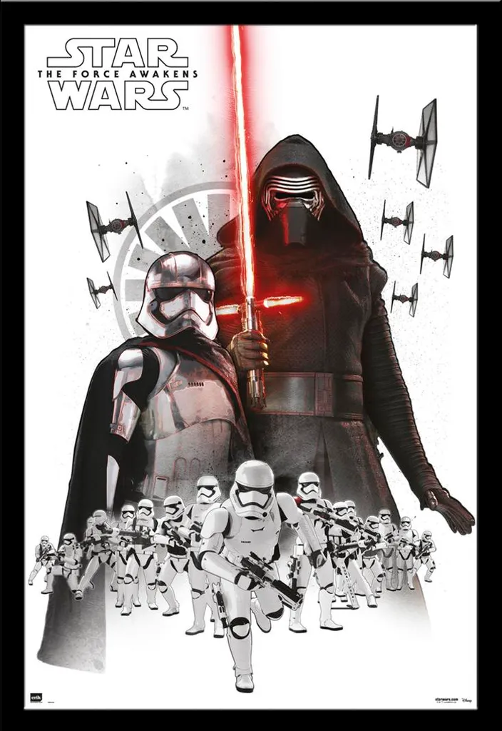 Cornice Shinsuke Maxi con Poster Star Wars EP7 Empire White Art Design