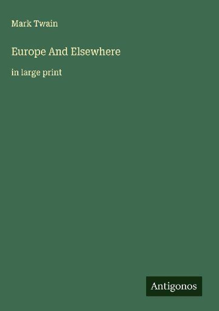 Europe And Elsewhere
