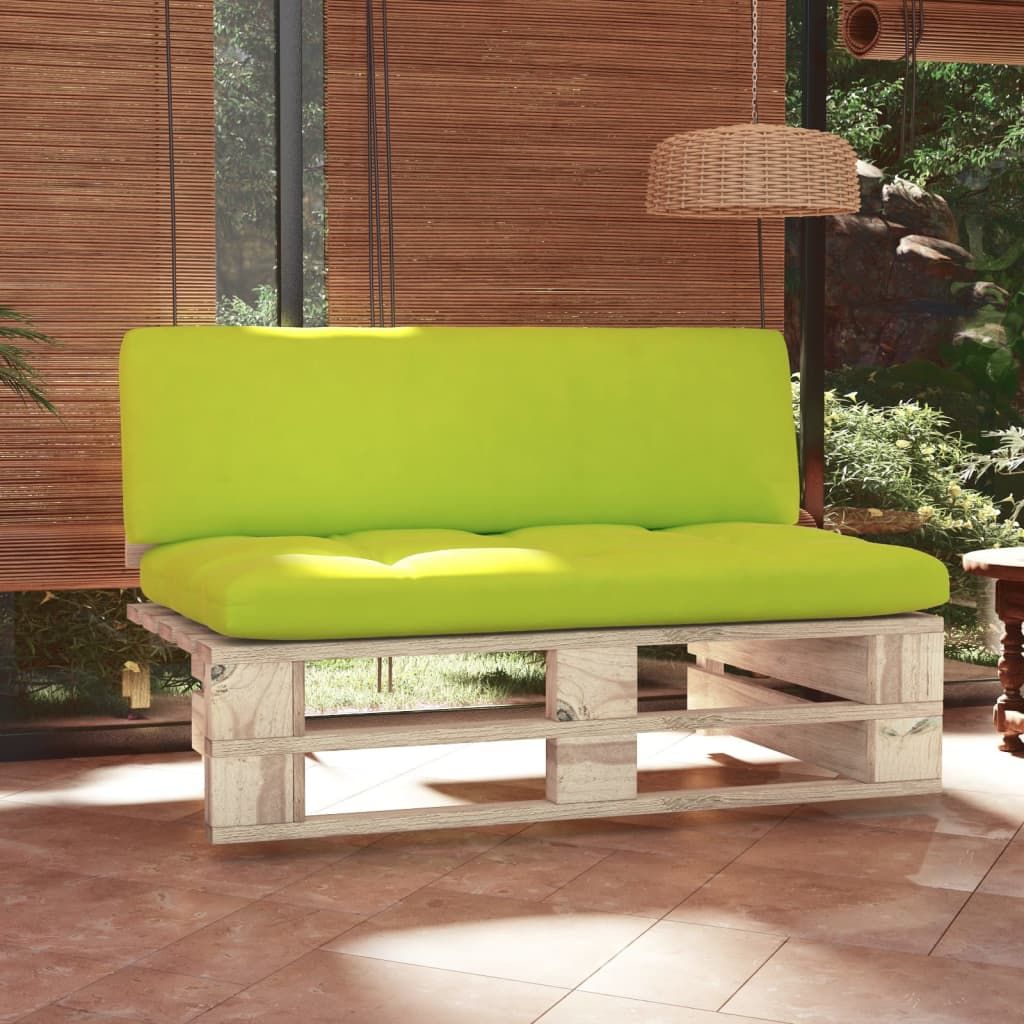 The Living Store Outdoor-Mittelsofa Paletten Imprägniertes Kiefernholz