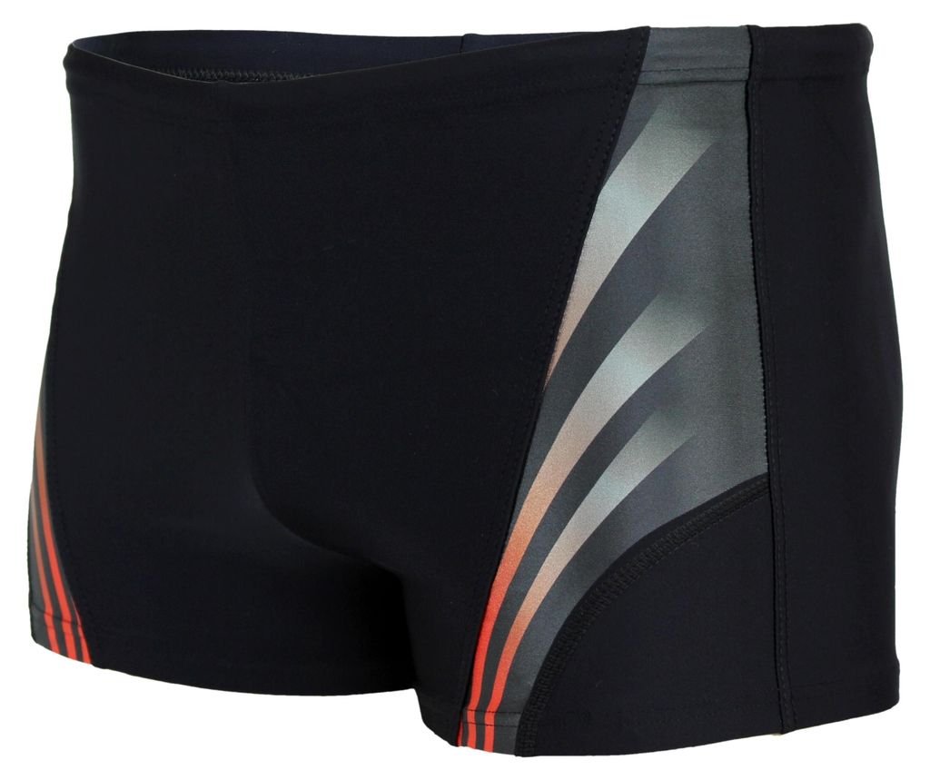Aquarti Herren Kurze Badehose mit Streifen, Farbe: Schwarz Produktbild 