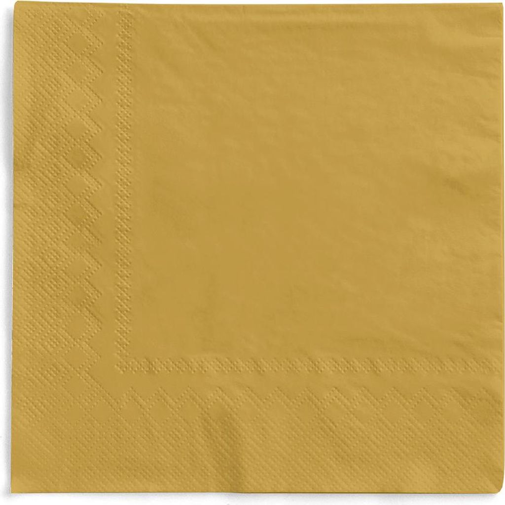 Sovie HORECA Serviette in Gold aus Tissue 3-lagig, 40 x 40 cm, 100 Stück
