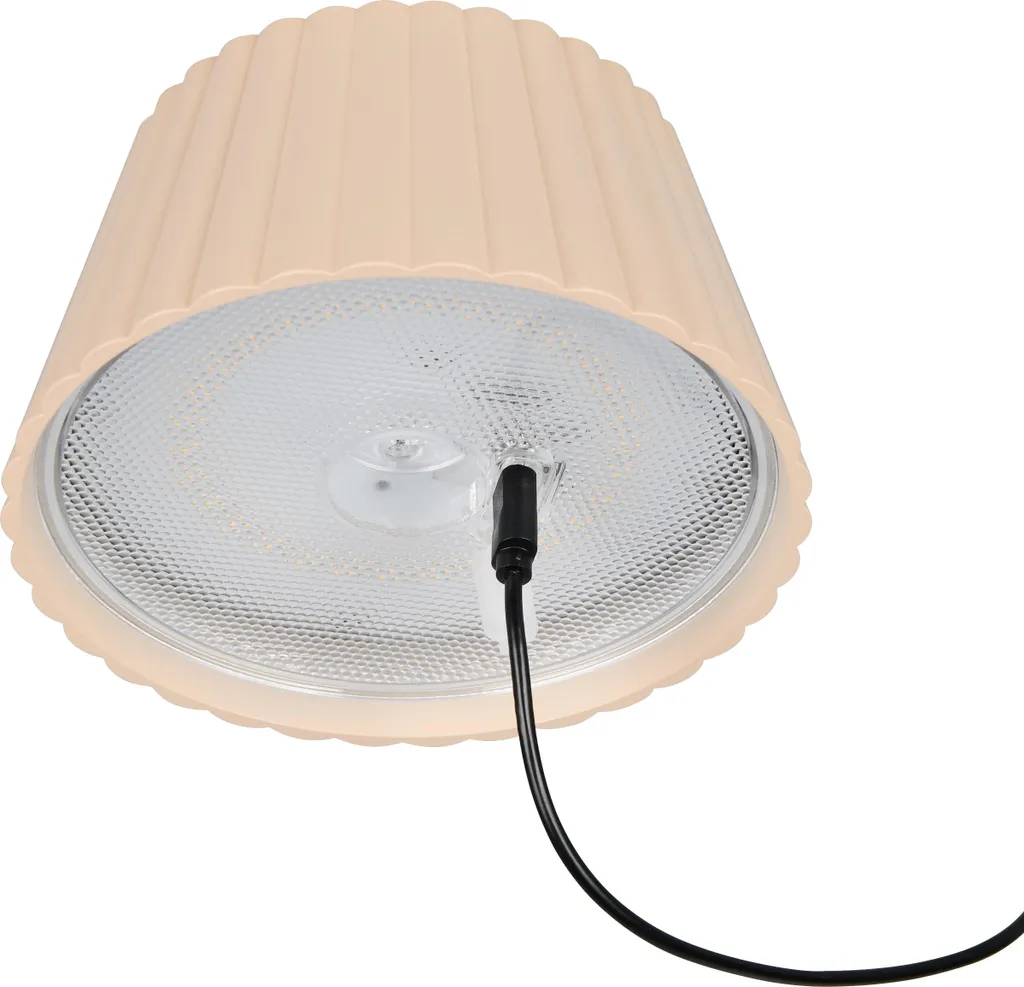 Lampadaire LED en métal couleur sable avec variateur tactile IP44 H123 - 4