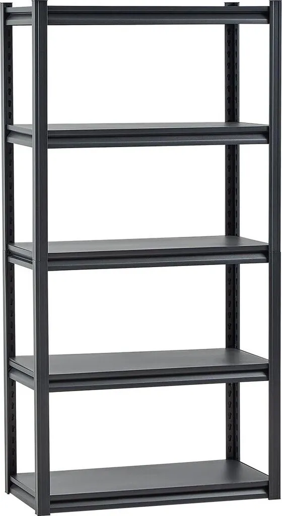 Rayonnage métallique pour atelier et cellier avec 5 tablettes réglables