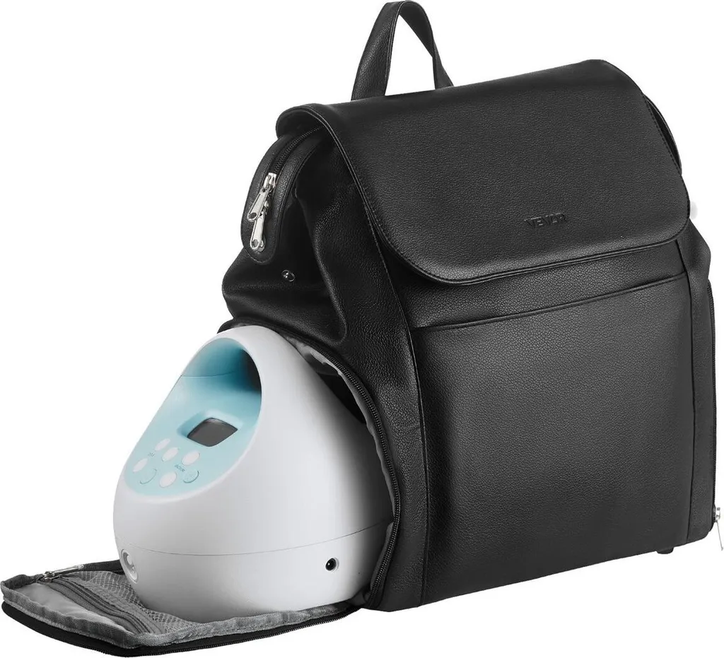 Zaino per tiralatte, borsa per l'allattamento con sacchetto refrigerante, adatto per S1/S2, accessori per il tiralatte e conservazione del latte materno, custodia portatile per il tiralatte per il lavoro, i viaggi e l'uso familiare, nero - 10