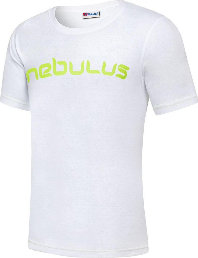 Nebulus T-Shirt LEOS Herren, Shirt, T-Shirt, Rundhals-Ausschnitt, P5639 - Herren, weiß-lime, XL