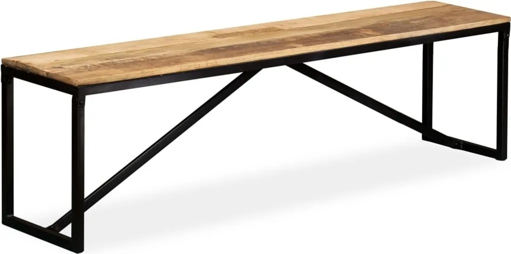 Banc d'entrée en bois massif 160 cm pour habiller un long couloir chic
