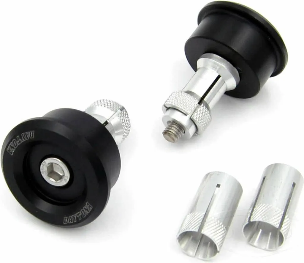 Embouts de guidon DAYTONA universels en alu noir - Accessoire de finition
