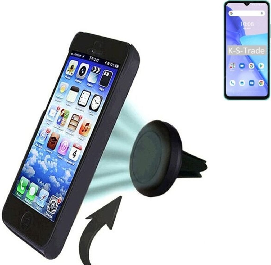 K-S-Trade Kompatibel mit UMIDIGI Power 5s Auto Handy Halterung KFZ Halter Lüftungsgitterhalterung Air Vent mount Smartphone Halter