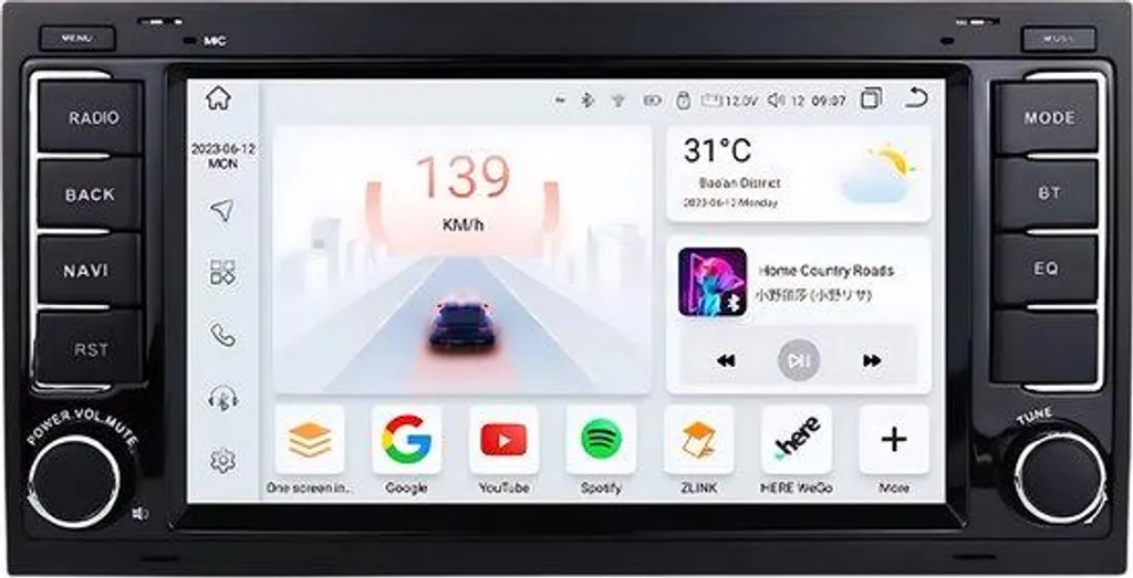 Autoradio Android 4Go RAM pour VW T5 Touareg - CarPlay Sans Fil et 32Go