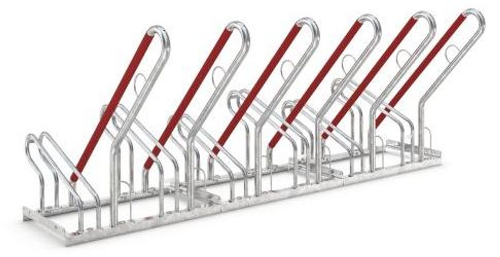 Dreifke Fahrrad Anlehnparker Binz 700 und Binz XL 1000 | Kunststoffummantelt... für 6 Fahrräder