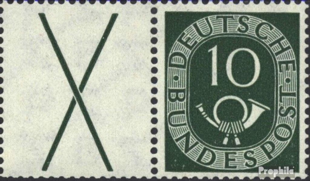 Briefmarken BRD (BR.Deutschland) 1951 Mi W1 postfrisch Posthorn