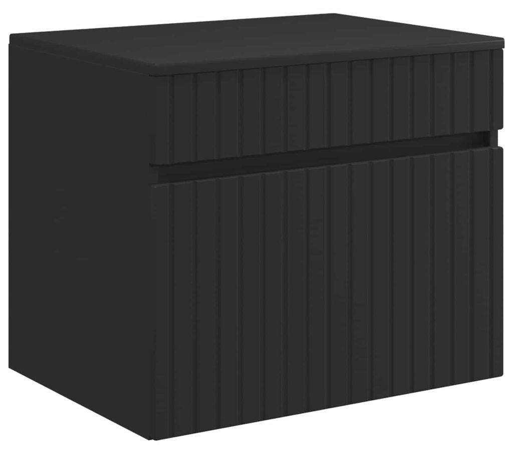 Wandmontierter Badezimmerschrank Schwarz 59 x 44,5 x 50 cm