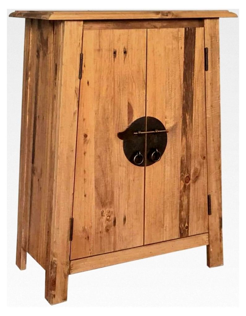 Beistellschrank für das Bad aus massivem Kiefernholz