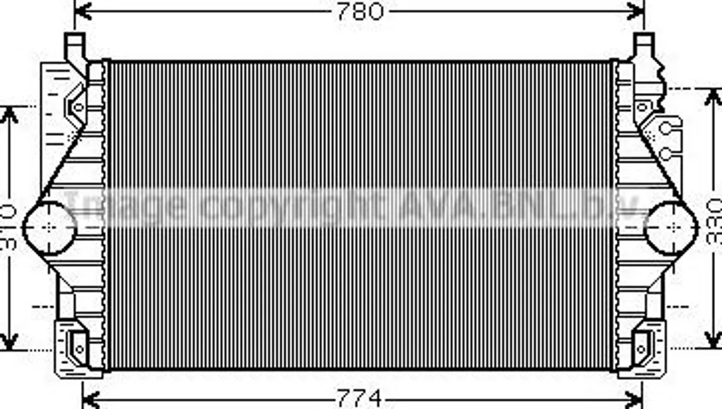 Refroidisseur AVA VN4246 en Aluminium pour Moteur Turbo VW T4 G70