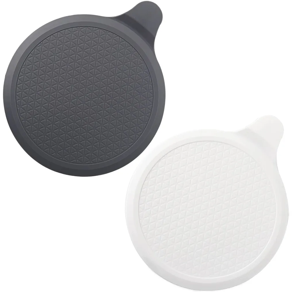 Bouchon de vidange silicone 15 cm universel blanc et gris - Lot de 2