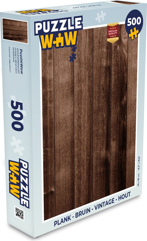MuchoWow Puzzle 500 Teile Regal - Braun - Vintage - Holz - Denken - Spiel - Toy