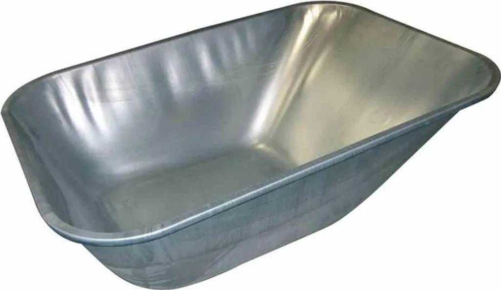 Caisse de brouette 90L en acier galvanisé - Bac de rechange Mefro Pro