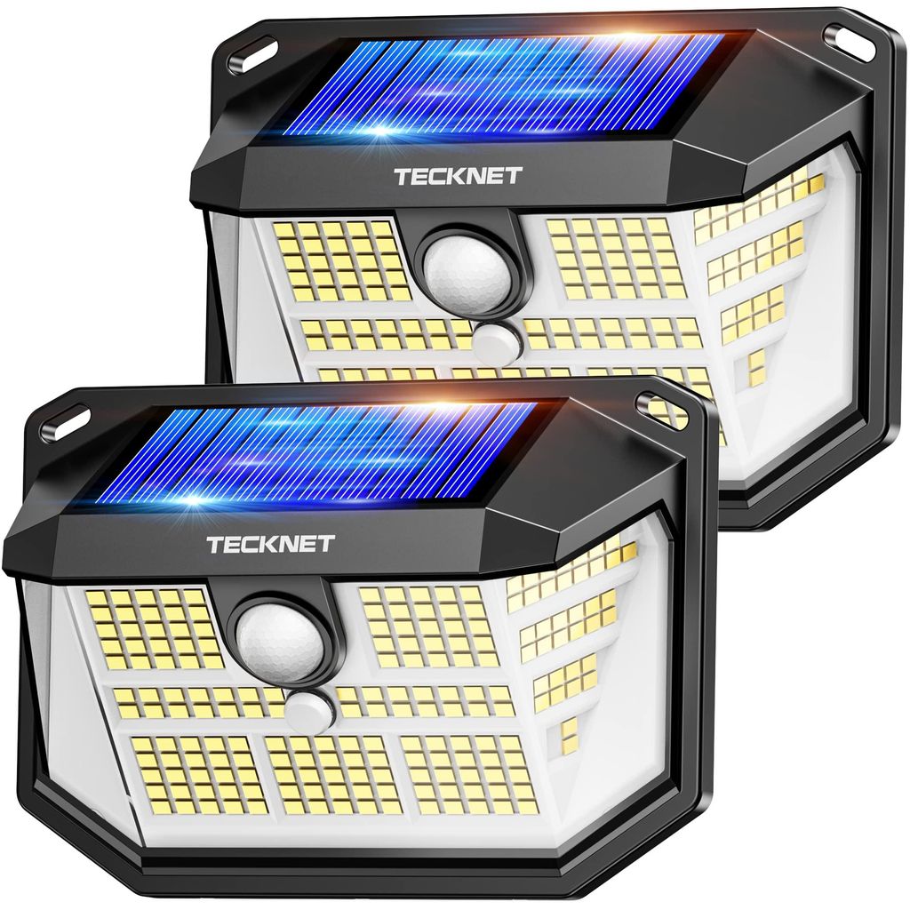 Lampes solaires d'extérieur TECKNET, 【2 pièces】, 231 LED, Image du produit 