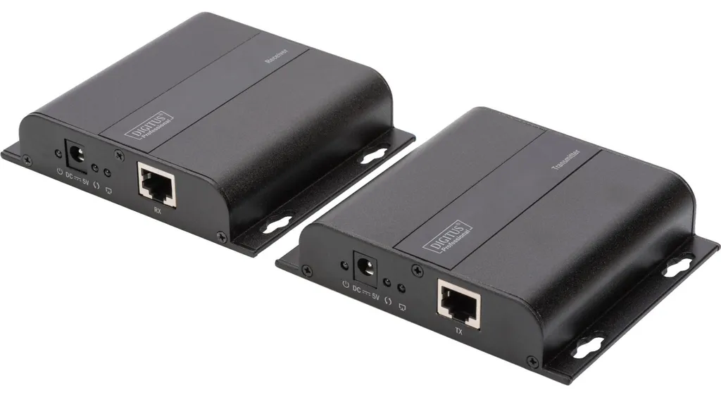 DIGITUS Extender HDMI sur IP via Cat5/Cat6 Noir - Kit Émetteur Récepteur