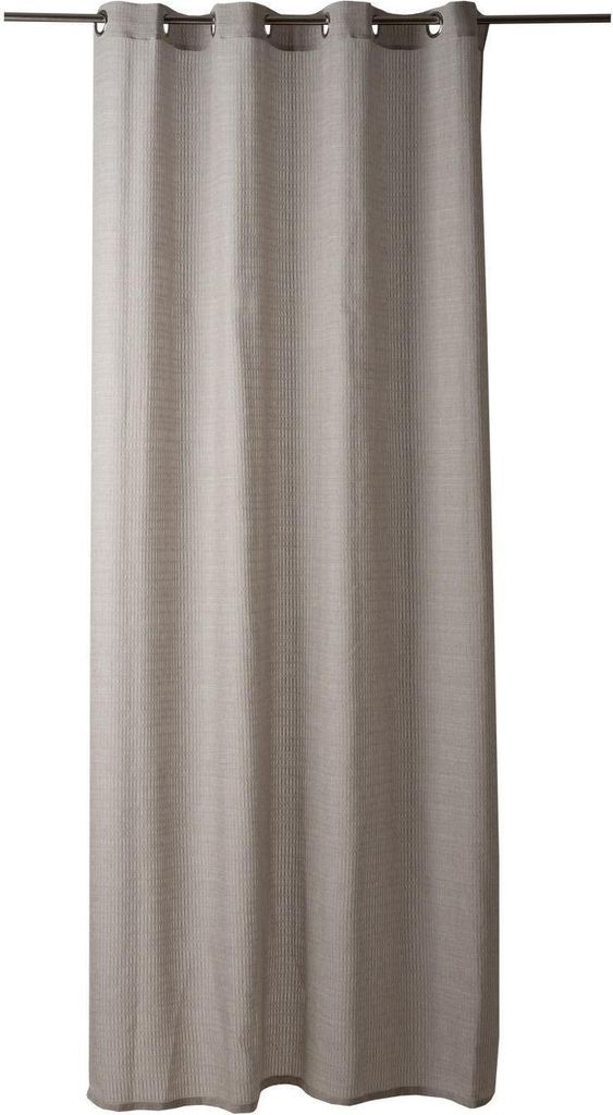 Ösenschal - 140 x 245 cm - Greige - Polyester - Querstreifen